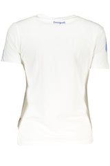 DESIGUAL T-SHIRT MANICHE CORTE DONNA BIANCO